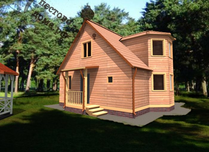 dom iz brusa s mansardoy Minsk 1 700x510 - К-43